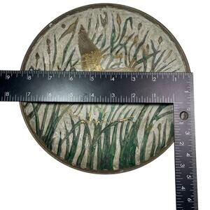 Vintage Enamel on Brass Wild Duck Plate Hand Made in India Brass Exchange